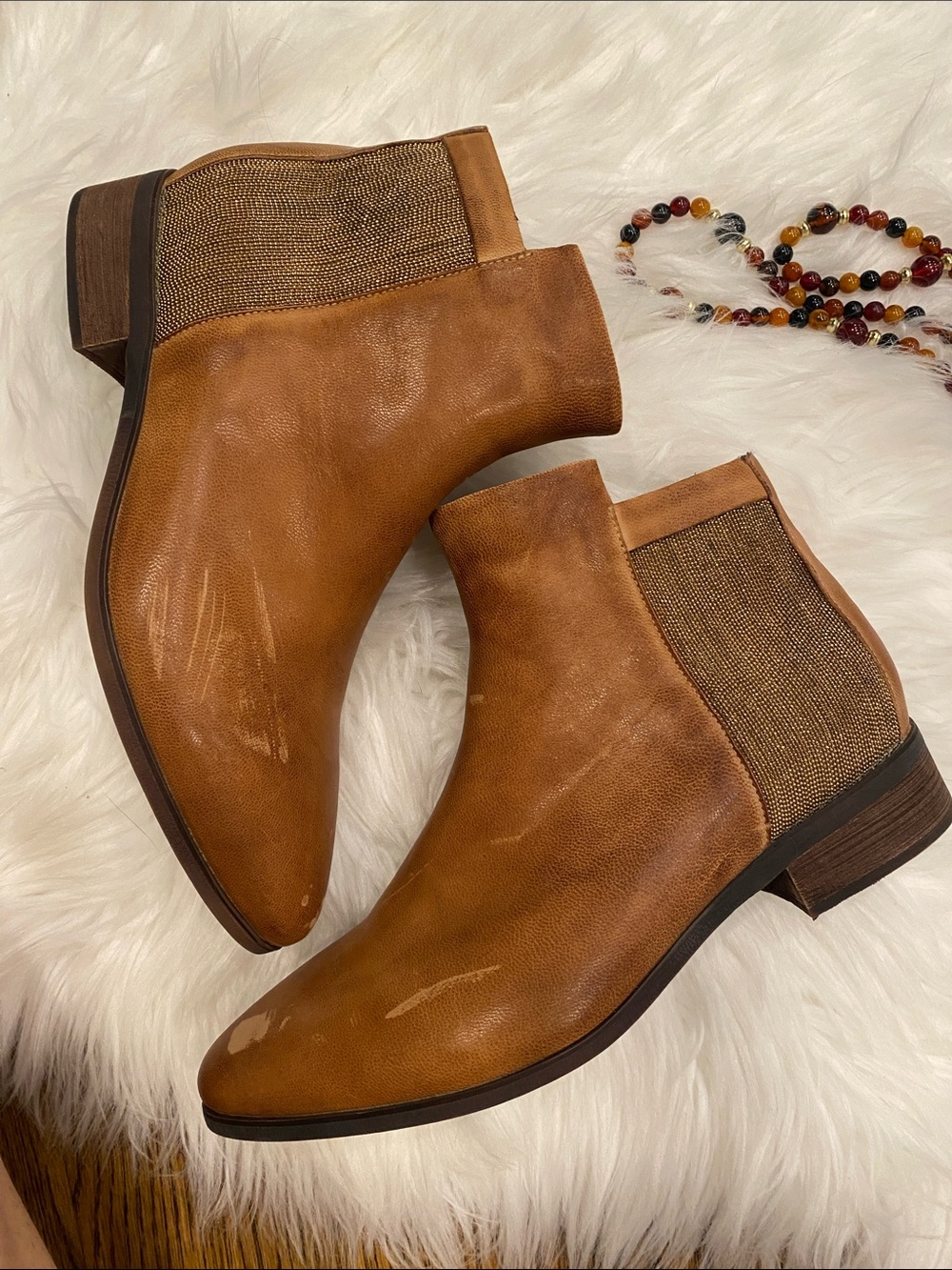 Antelope Women's Tan Leather Chelsea Ankle Boots size 39 EU